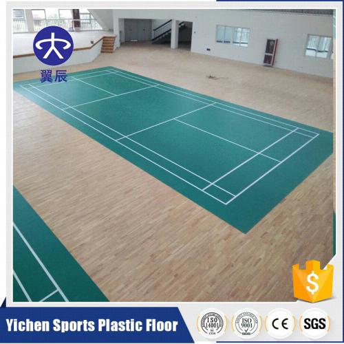 羽毛球館PVC運動地板，羽毛球場運動地板施工安裝效果
